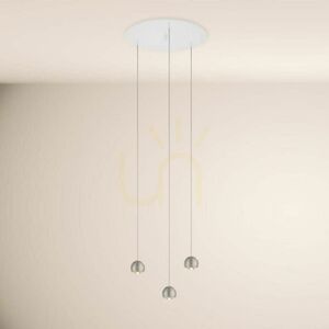 Lustre s.luce Beam LED strieborné 3-plameňové, moderné, stmievateľné small 7