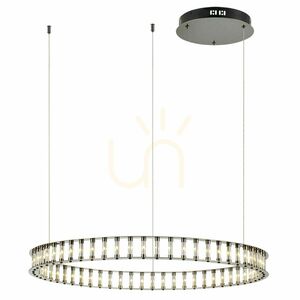 Závesné LED svietidlo s.luce Atom Ring čierne Ø 60 cm stmievateľné small 10