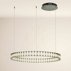 Závesné LED svietidlo s.luce Atom Ring čierne Ø 60 cm stmievateľné small 11
