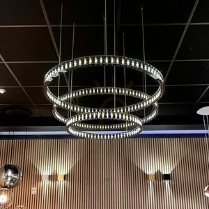 Závesné LED svietidlo s.luce Atom Ring čierne Ø 60 cm stmievateľné small 2