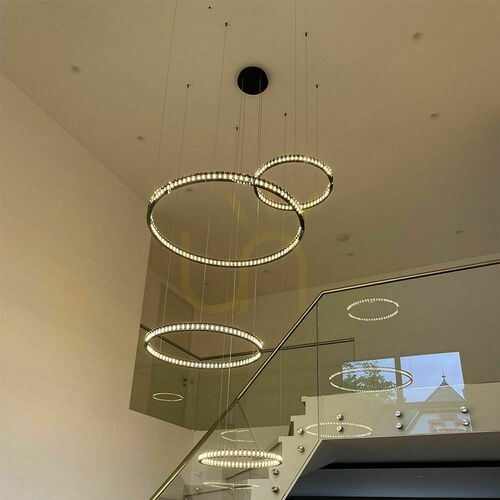 Skontrolujte Závesné LED svietidlo s.luce Atom Ring čierne 80 cm stmievateľné