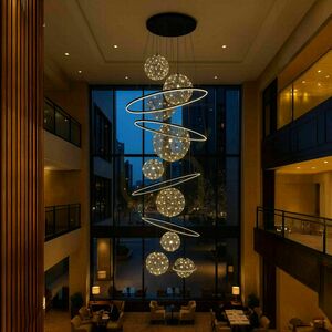 LED luster s.luce Fusion XXL, 8 svetelných zdrojov, Mix, 150 cm small 2