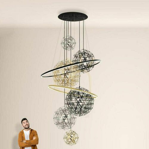 Skontrolujte LED luster s.luce Fusion XXL, 8 svetelných zdrojov, Mix, 150 cm