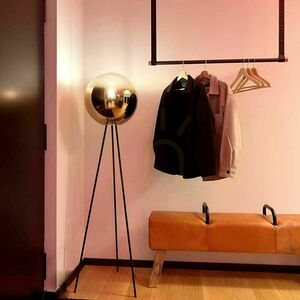 Stojaca lampa s.luce Orb Tripod hnedá 160 cm sklenená guľa small 4