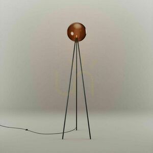 Stojaca lampa s.luce Orb Tripod hnedá 160 cm sklenená guľa small 9