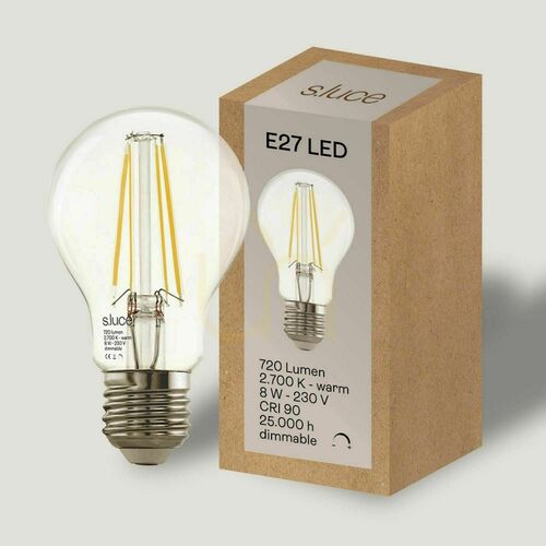 Skontrolujte Žiarovka s.luce LED E27 8 W 2700 K 720 lm stmievateľná CRI 90 LED Leuchtmittel
