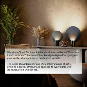 Stolná lampa s.luce Cloud čierna kovová 40 cm s otočným stmievačom small 2