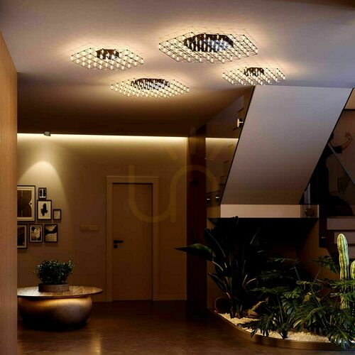 Skontrolujte Prisadené stropné LED svietidlo s.luce Atom chróm 60 cm 37-bodové dimmable