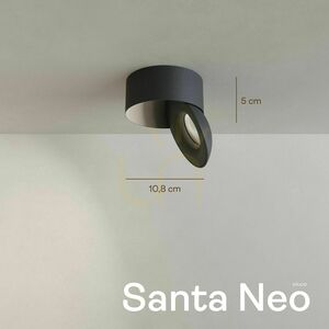 LED stropný reflektor s.luce Santa Neo čierny stmievateľný 11 W 2700 K small 2