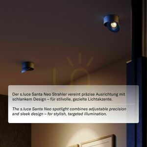 Stropný LED reflektor s.luce Santa Neo otočný stmievateľný 4000K Ø10 cm small 6
