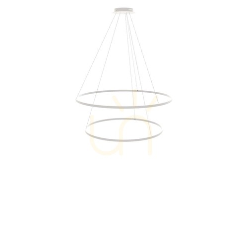 Skontrolujte Závesné svietidlo s.luce Ring LED 2 sústredné kruhy biele Ø120/100 cm