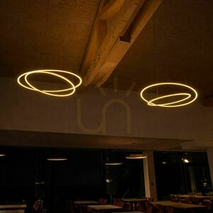 Závesné svietidlo s.luce Ring LED 2-plameňové biele 60/40 cm small 6