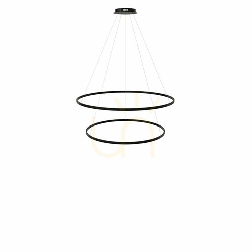 Skontrolujte Závesné svietidlo s.luce Ring LED čierne 2-žiarovkové kruhové dimmable