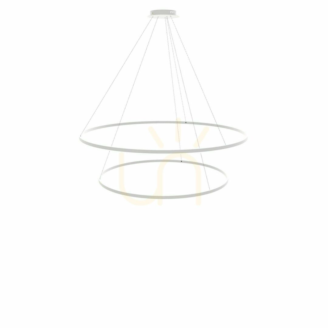 Displej Závesné svietidlo s.luce Ring LED strieborné 2-plamenné 120 cm Závesné svietidlo s.luce Ring LED strieborné 2-plamenné 120 cm