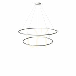 Závesné LED svietidlo s.luce Ring strieborné 2x LED 60/40 cm stmievateľné small 11