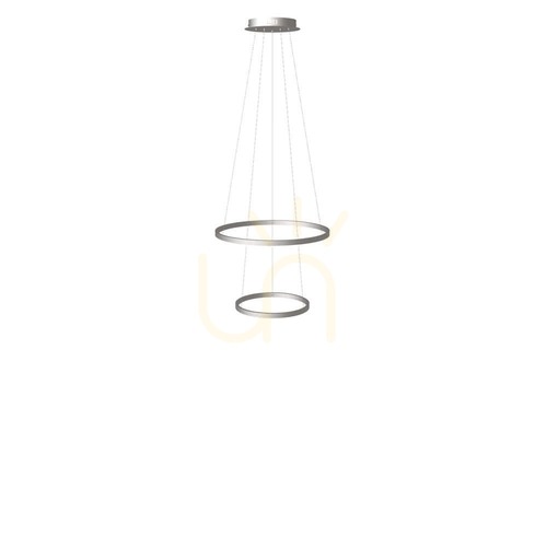 Skontrolujte Závesné LED svietidlo s.luce Ring strieborné 2x LED 60/40 cm stmievateľné