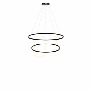 Závesné svietidlo s.luce Ring LED čierne 2 svetlá 100/80 cm small 14