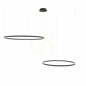 Závesné svietidlo s.luce Ring LED excentrické zlaté 2 svetlá small 6