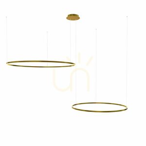 Závesné LED svietidlo s.luce Ring strieborné 2-plameňové 120 cm small 8