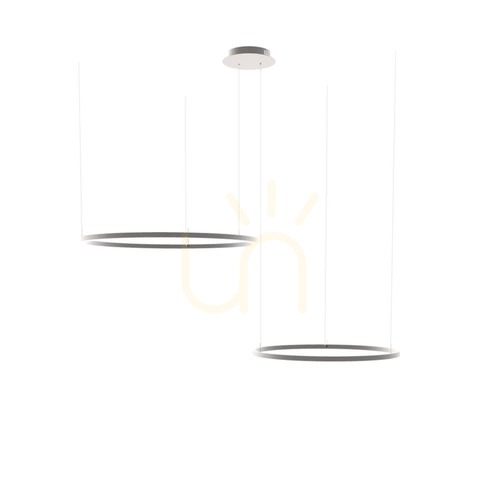 Skontrolujte Závesné svietidlo s.luce Ring LED strieborné, 2 svetelné body