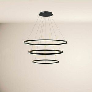 LED luster s.luce Ring, 3 strieborné kruhy, 100/80/60 cm small 1