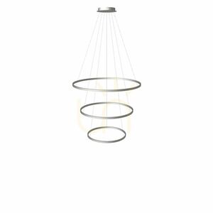 LED luster s.luce Ring, 3 strieborné kruhy, 100/80/60 cm small 14