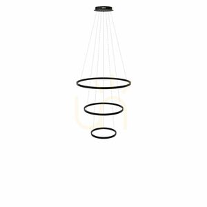 LED luster s.luce Ring, 3 strieborné kruhy, 100/80/60 cm small 9