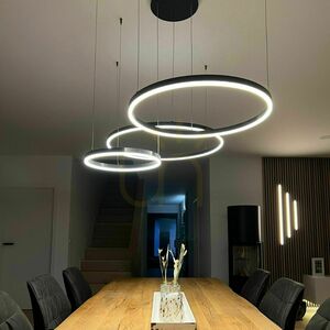 Luster s.luce Ring LED 3-žiarový strieborný excentrický závesný dimmable small 11