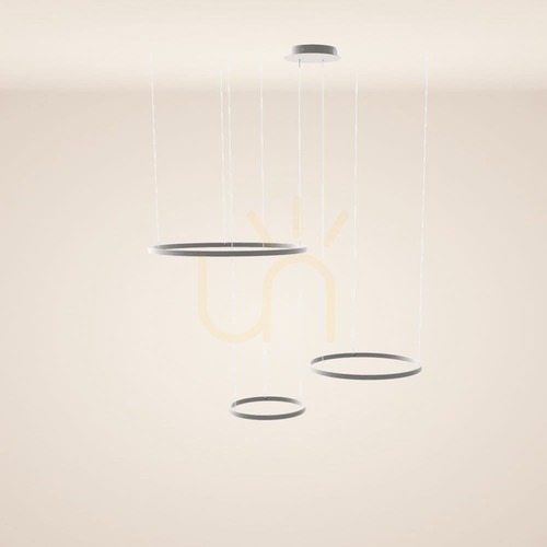 Skontrolujte Luster s.luce Ring LED 3-plamenný strieborný kruhový závesný