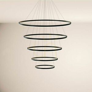 Závesné LED svietidlo s.luce Ring zlaté 5-plameňové stmievateľné small 1