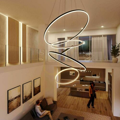 Skontrolujte Závesné LED lustre s.luce Ring zlaté 5 svetiel stmievateľné 3000 K