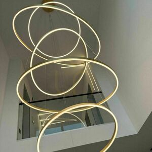 Závesné LED svietidlo s.luce Ring 5-svetelné centrálne hliníkové Ø 100/120/150/120/100 cm small 14
