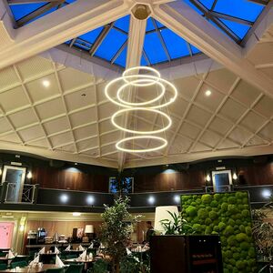 Závesné svietidlo s.luce Ring LED 5 čierne 100 cm, stmievateľné small 5