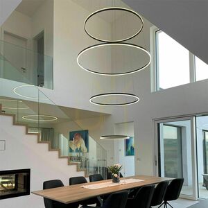 Závesné svietidlo s.luce Ring LED 5 čierne 100 cm, stmievateľné small 7