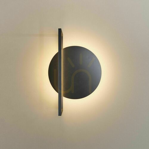 Skontrolujte Nástenné a stropné LED svietidlo s.luce Artus, čierna doska Ø 30 cm, rám 45 cm, 36 W, 3000 K