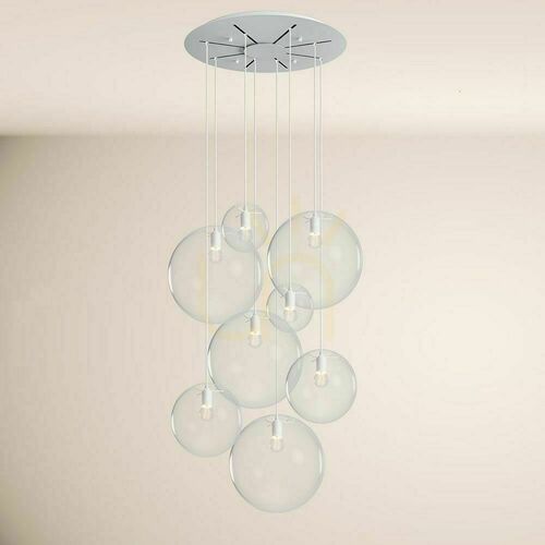 Skontrolujte Luster s.luce Orb 8-ramenný modulárny biely sklo-kov moderný