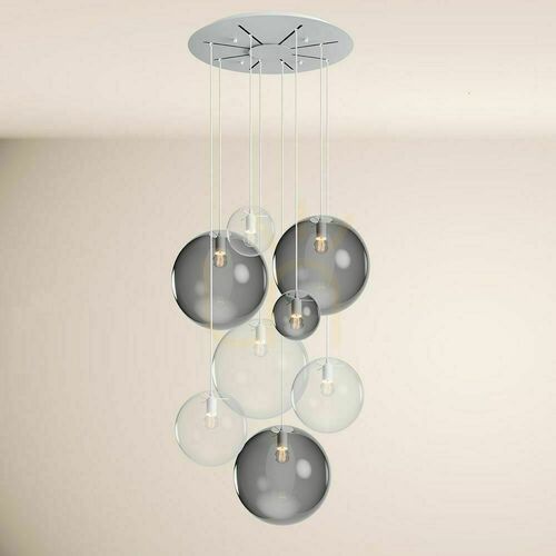 Skontrolujte Luster s.luce Orb dymové sklo kov 8-ramenný modulárny 500 cm