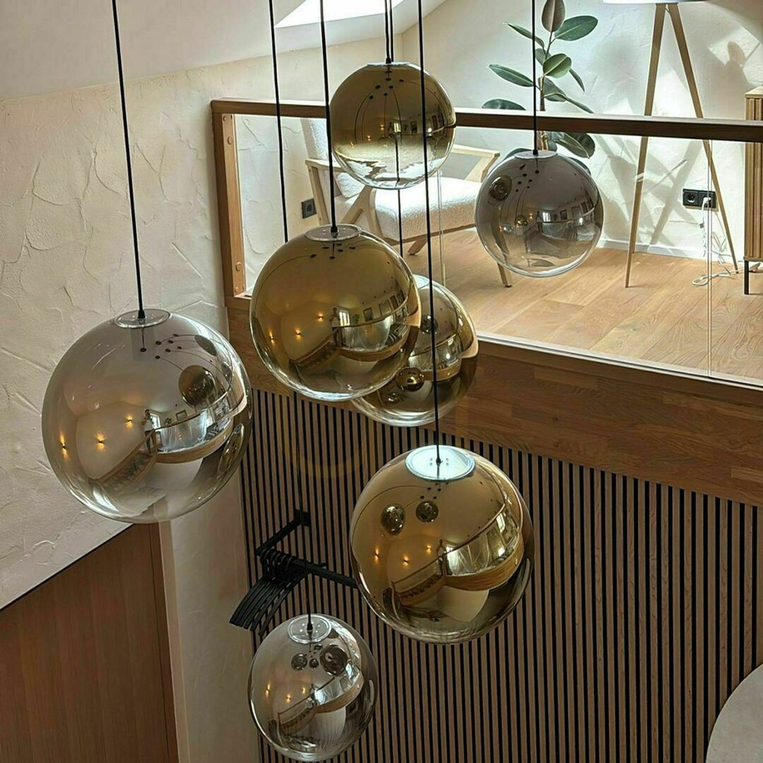 Skontrolujte Luster s.luce Orb 8-ramenný dymový sklenený moderný modulárny Luster s.luce Orb 8-ramenný dymový sklenený moderný modulárny