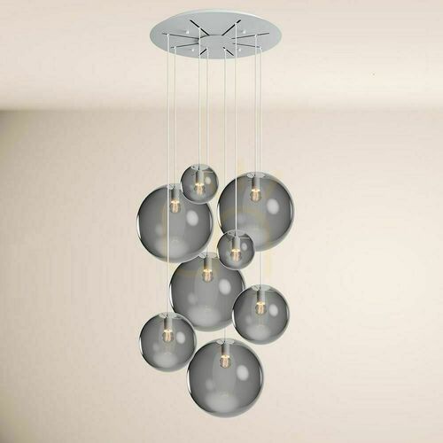 Skontrolujte Luster s.luce Orb 8-ramenný modulárny biely sklenený moderný