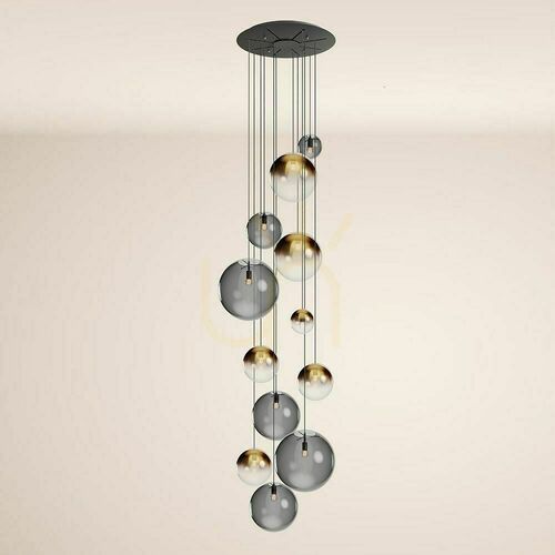 Skontrolujte Luster s.luce Orb 12-plameňový zlatý sklo kov modulárny