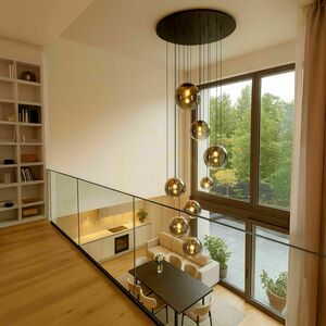 Luster s.luce Orb 12-plameňový zlatý sklo kov modulárny small 3
