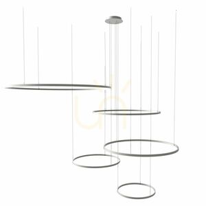 Závesné LED svietidlo s.luce Ring 5-svetelné excentrické biele Ø 120/100/80/60/40 cm small 10
