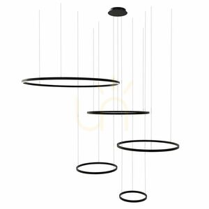 Závesné LED svietidlo s.luce Ring 5-svetelné excentrické biele Ø 120/100/80/60/40 cm small 11