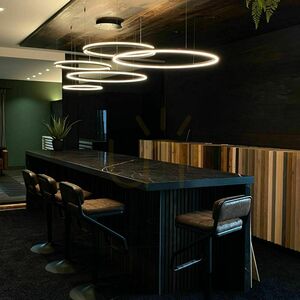 Závesné LED svietidlo s.luce Ring 5-svetelné excentrické biele Ø 120/100/80/60/40 cm small 4