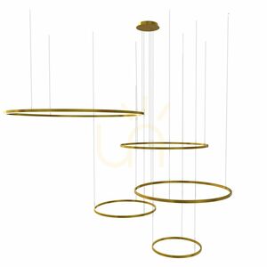 Závesné LED svietidlo s.luce Ring 5-svetelné excentrické biele Ø 120/100/80/60/40 cm small 9