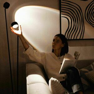 Stojacia LED lampa s.luce Beam čierna 2-žiarová 145 cm dotykový stmievač small 4