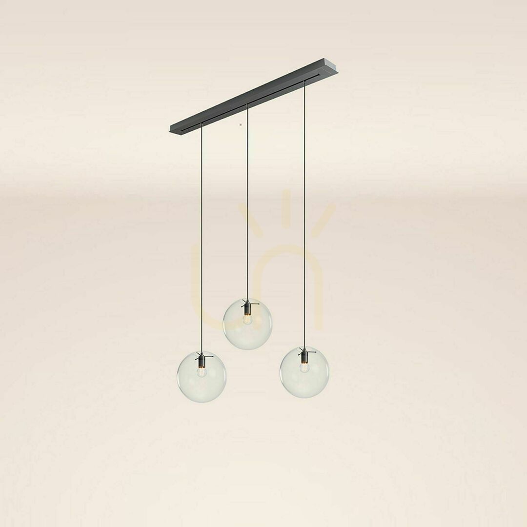 Skontrolujte Závesné svietidlo s.luce Orb 3x E27 dymové sklo, 30 cm Závesné svietidlo s.luce Orb 3x E27 dymové sklo, 30 cm