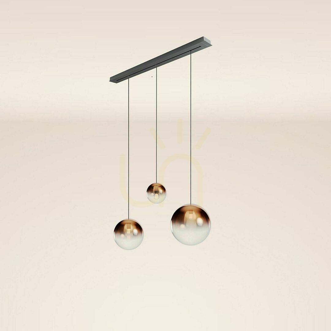 Šou Luster s.luce Orb dymové sklo, 3 svetlá, Ø 20/30/40 cm Luster s.luce Orb dymové sklo, 3 svetlá, Ø 20/30/40 cm