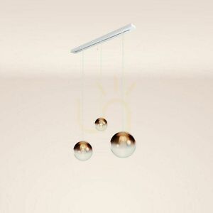 Lustre s.luce Orb meď 3x E27 sklo kov 20/30/40 cm small 15