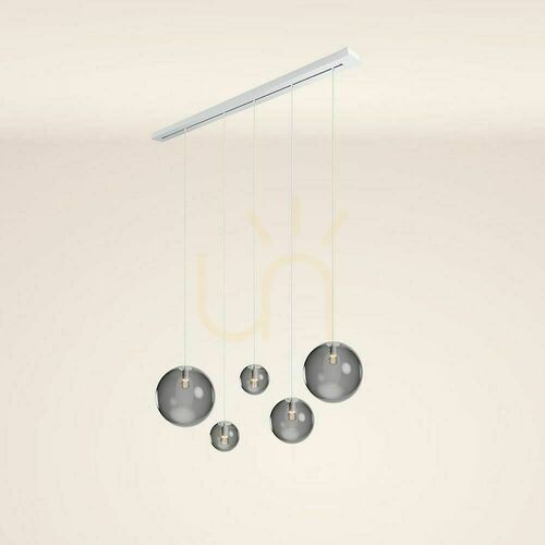 Skontrolujte Závesné svietidlo s.luce Orb 5x E27 dymové sklo, 160 cm pre jedálenský stôl